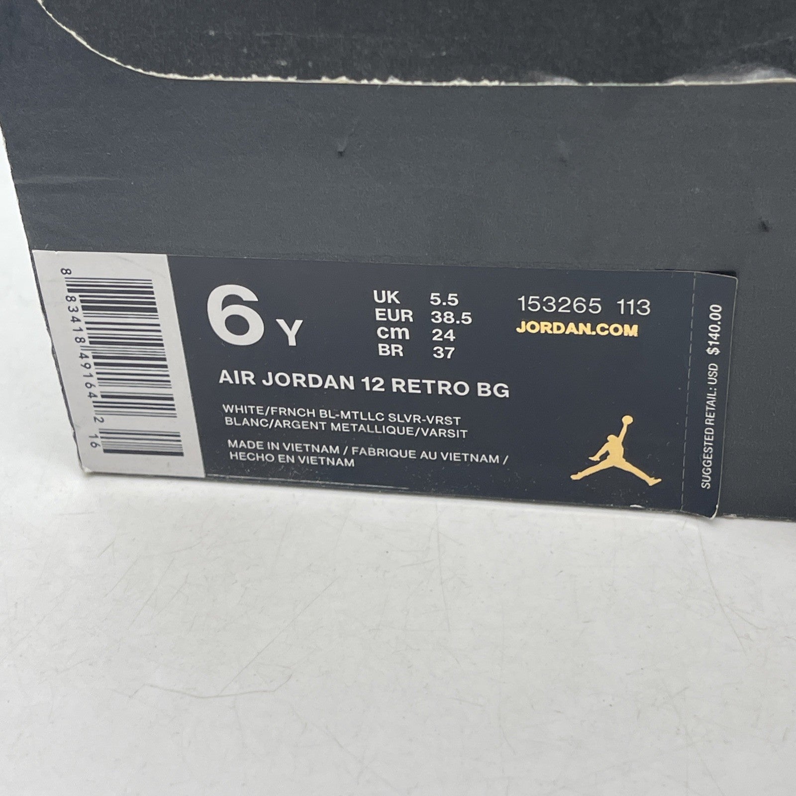 Size 6Y - Air Jordan 12 Retro French Blue 2016 (153265-113)