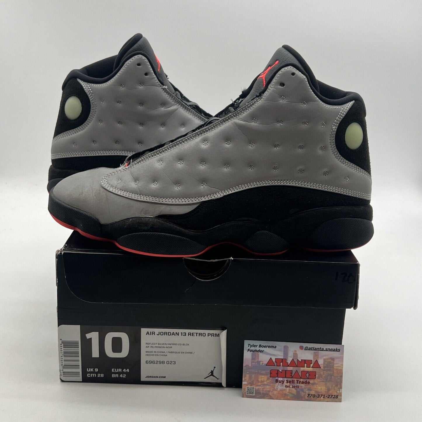 Size 10 - Air Jordan 13 Retro Reflective Silver (696298-023)