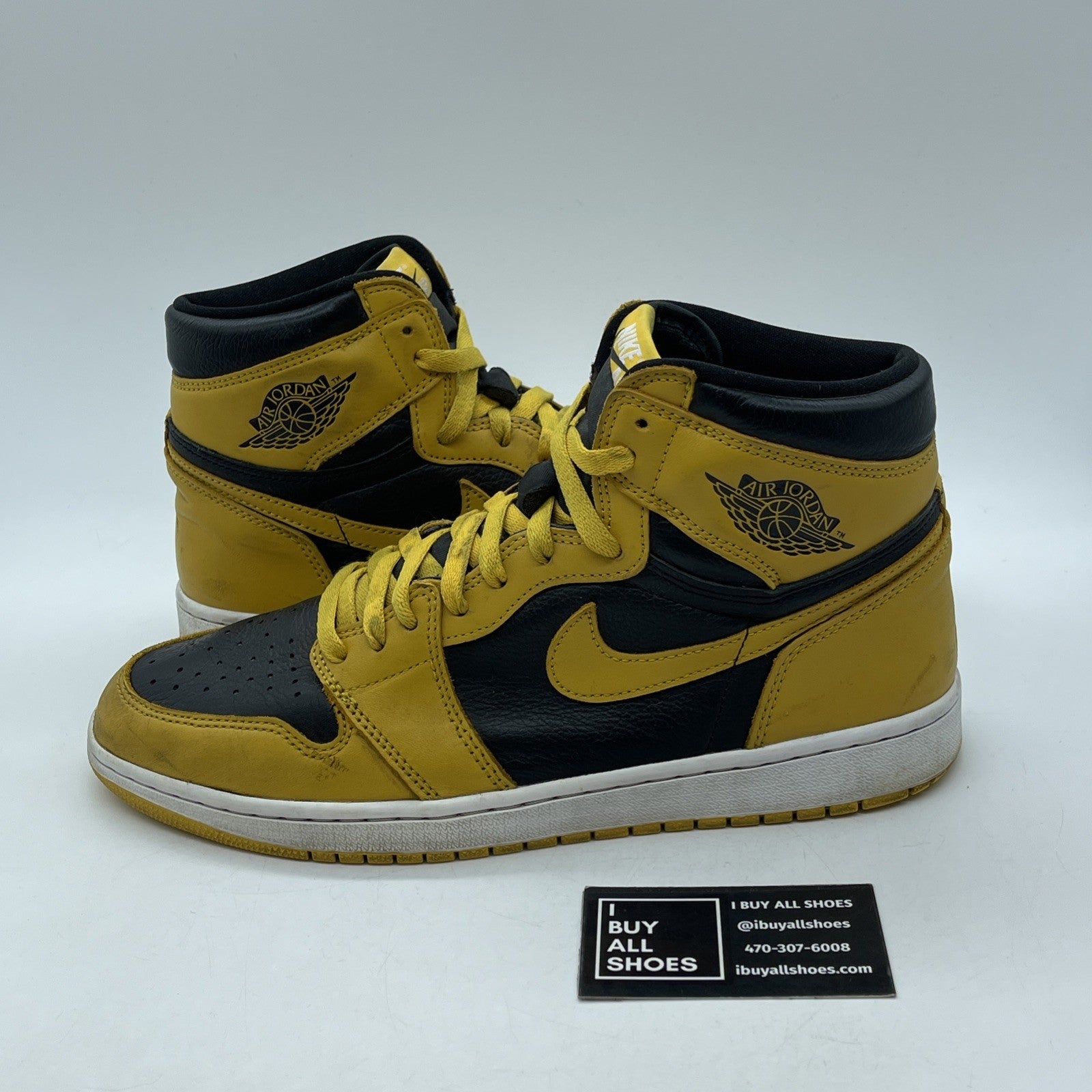 Size 11 - Jordan 1 Retro OG High Pollen Yellow Black Leather (555088-701)