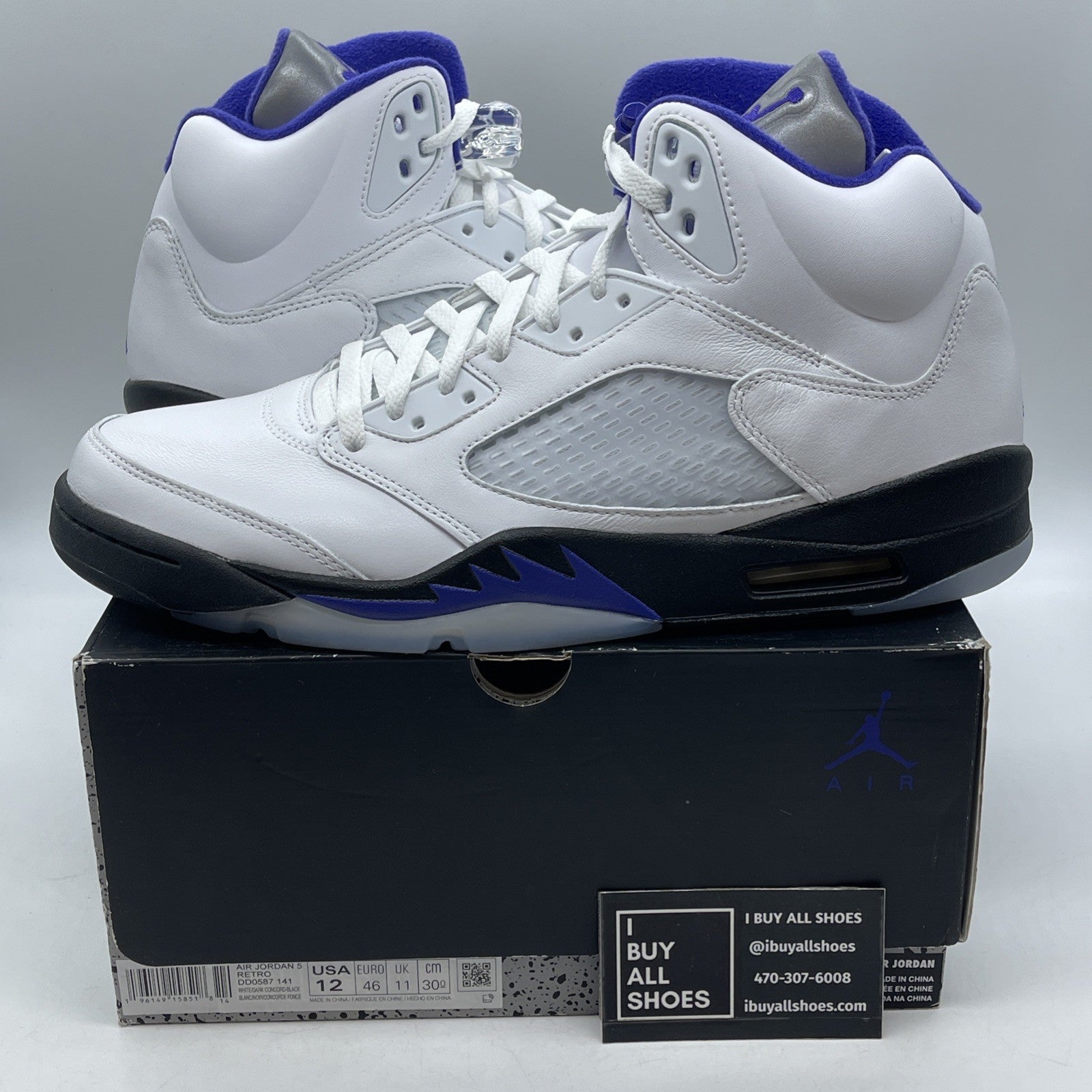 Size 12 - Air Jordan 5 Concord 2022 (DD05587-141)