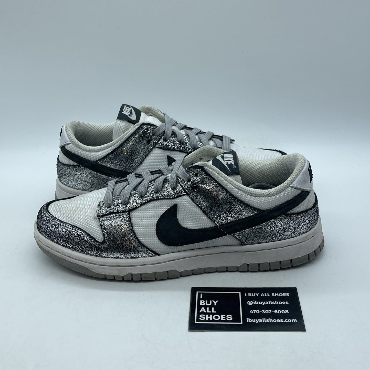 Size 8.5 - Nike Dunk Low Golden Gals Black White Suede Leather (DO5882-001)