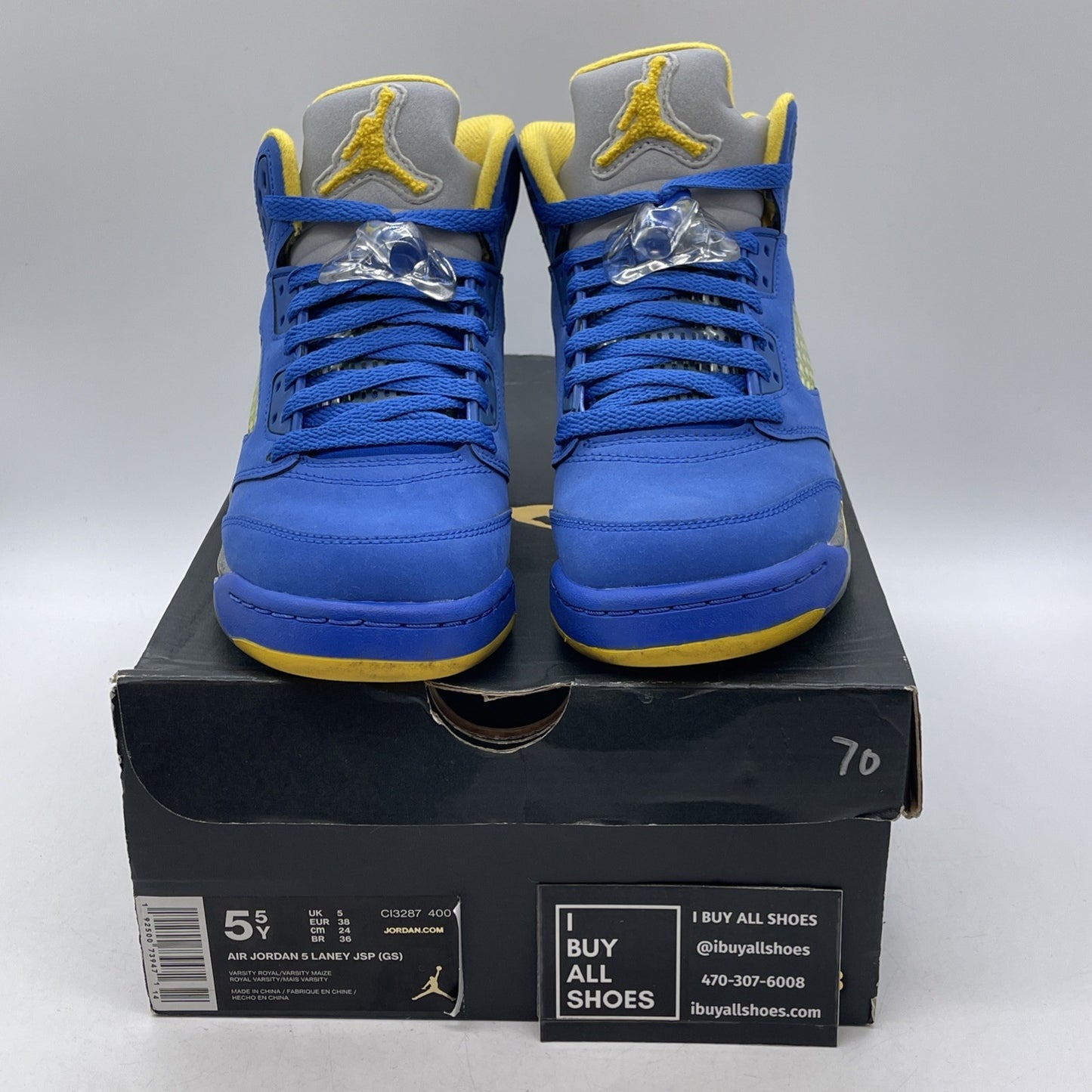 Size 5.5 (GS) - Air Jordan 5 Retro Mid Laney (CI3287-400)