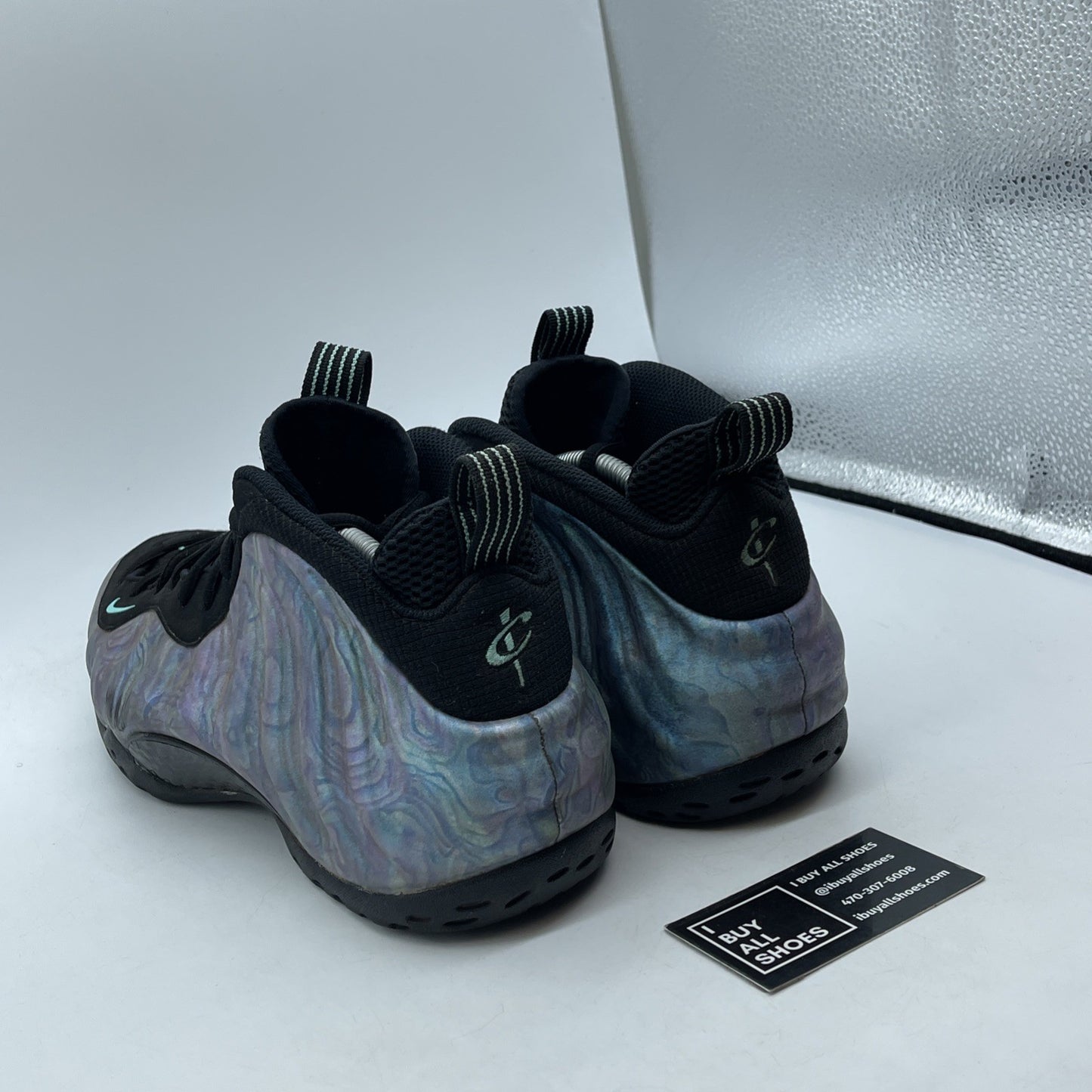 Size 12 - Nike Air Foamposite One Premium Abalone Blue Black Suede (575420-009)