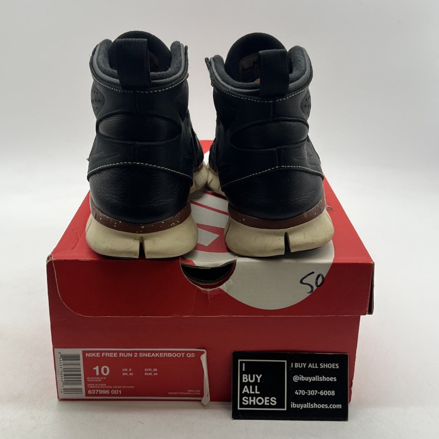 Size 10 - Nike Free Run 2 Sneakerboot QS (637996-001)