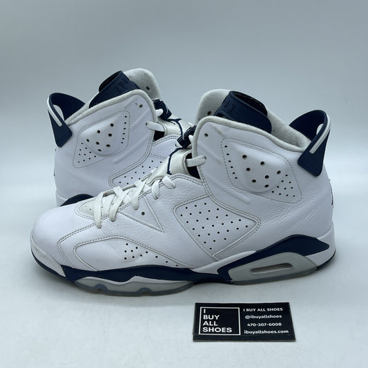 Size 13 - Jordan 6 Retro Midnight Navy White Leather (CT8529-141)