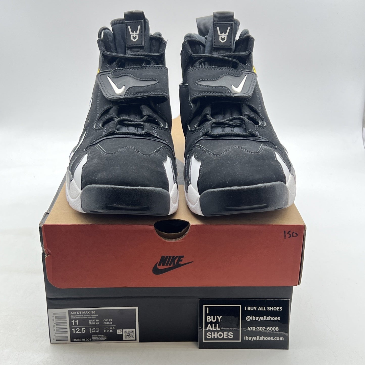 Size 11 -  Air Dt Max ‘96 Black White 2024 Yellow Suede Leather  (HM8249-001)