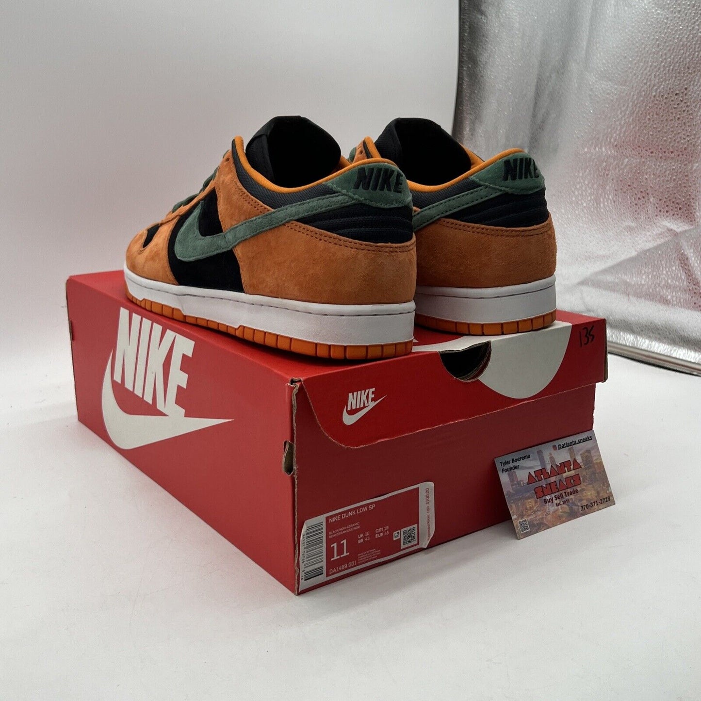 Size 11 - Nike Dunk SP Retro 2020 Low Ceramic Orange Green Suede (DA1469-001)