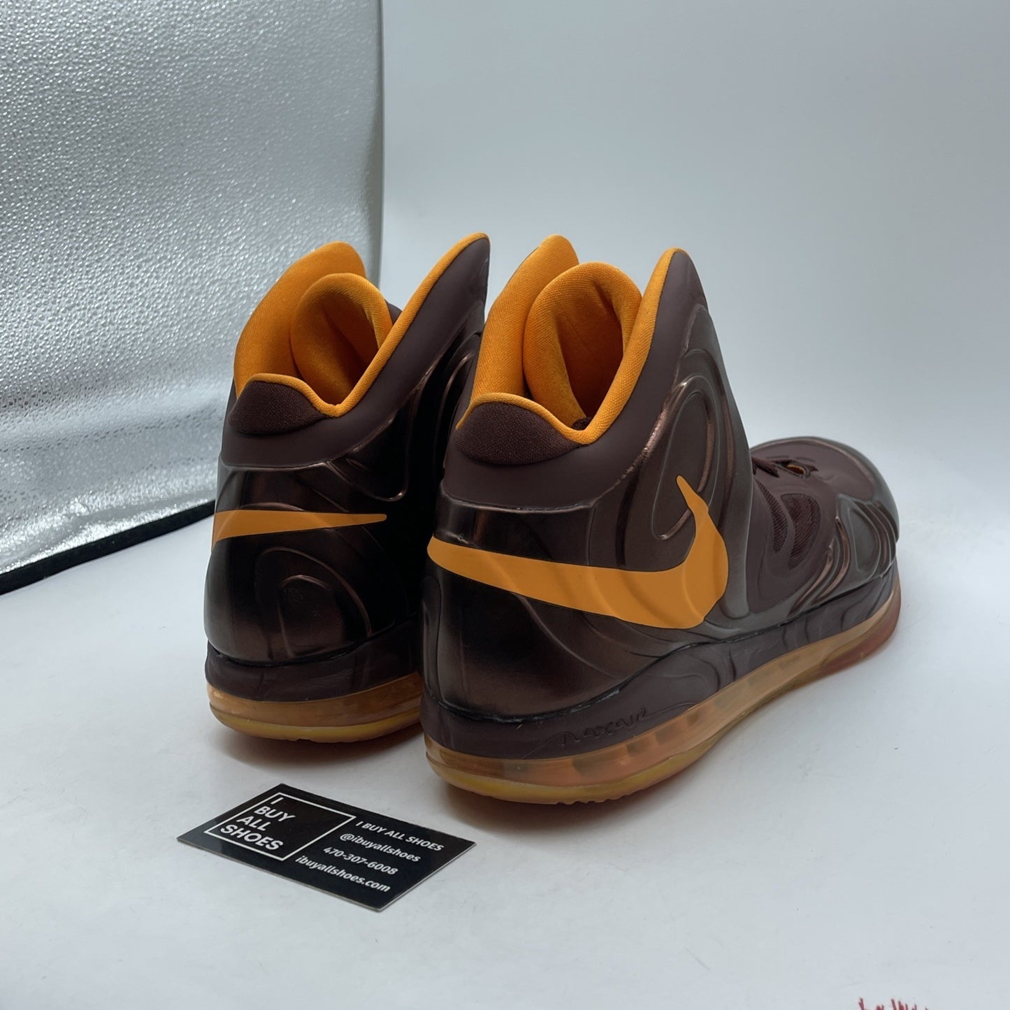 Size 13 - Nike Air Max Hyperposite Brown Orange Leather (524862-200)