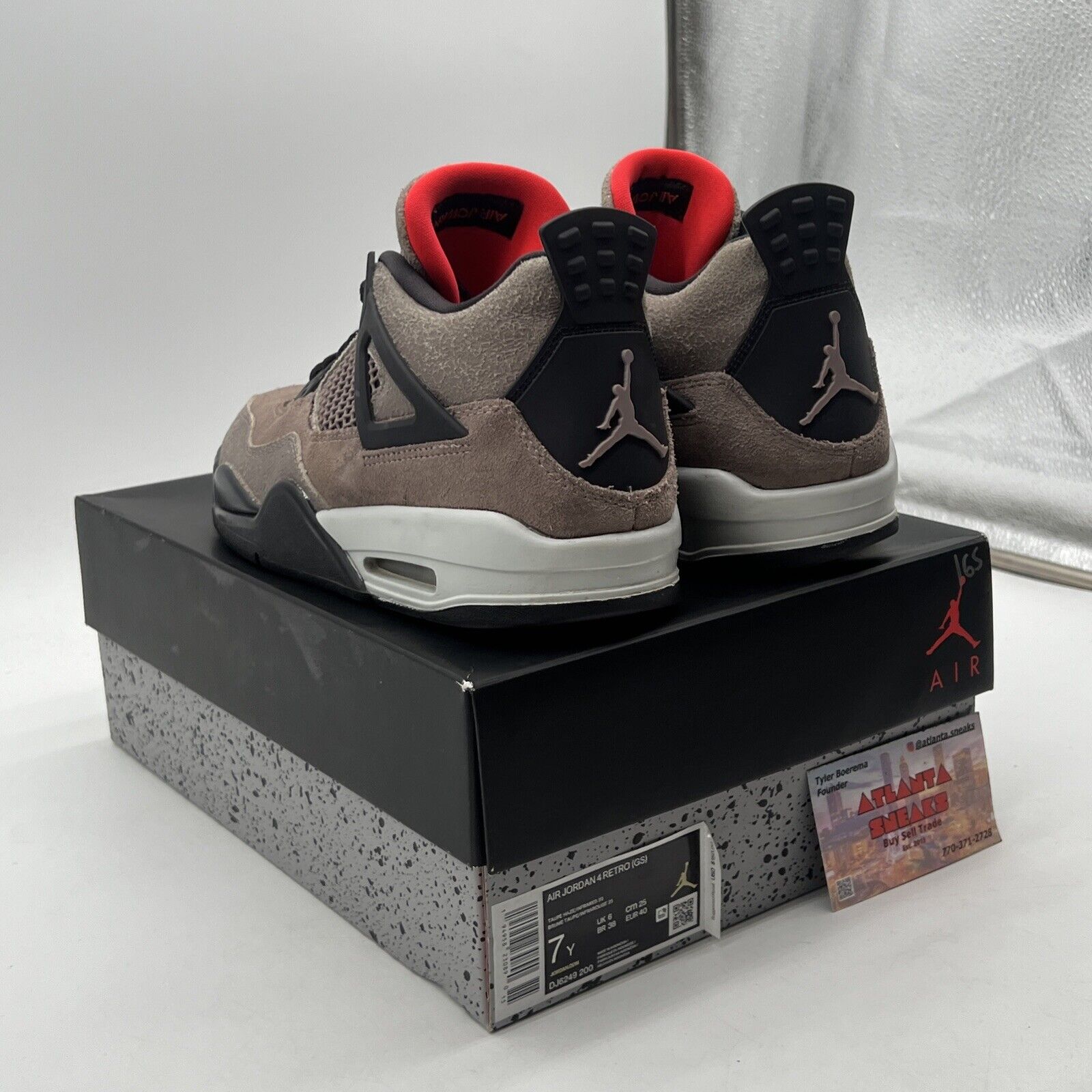 Size 7Y - Jordan 4 Retro Mid Taupe Haze Black Brown White (DJ6249-200)