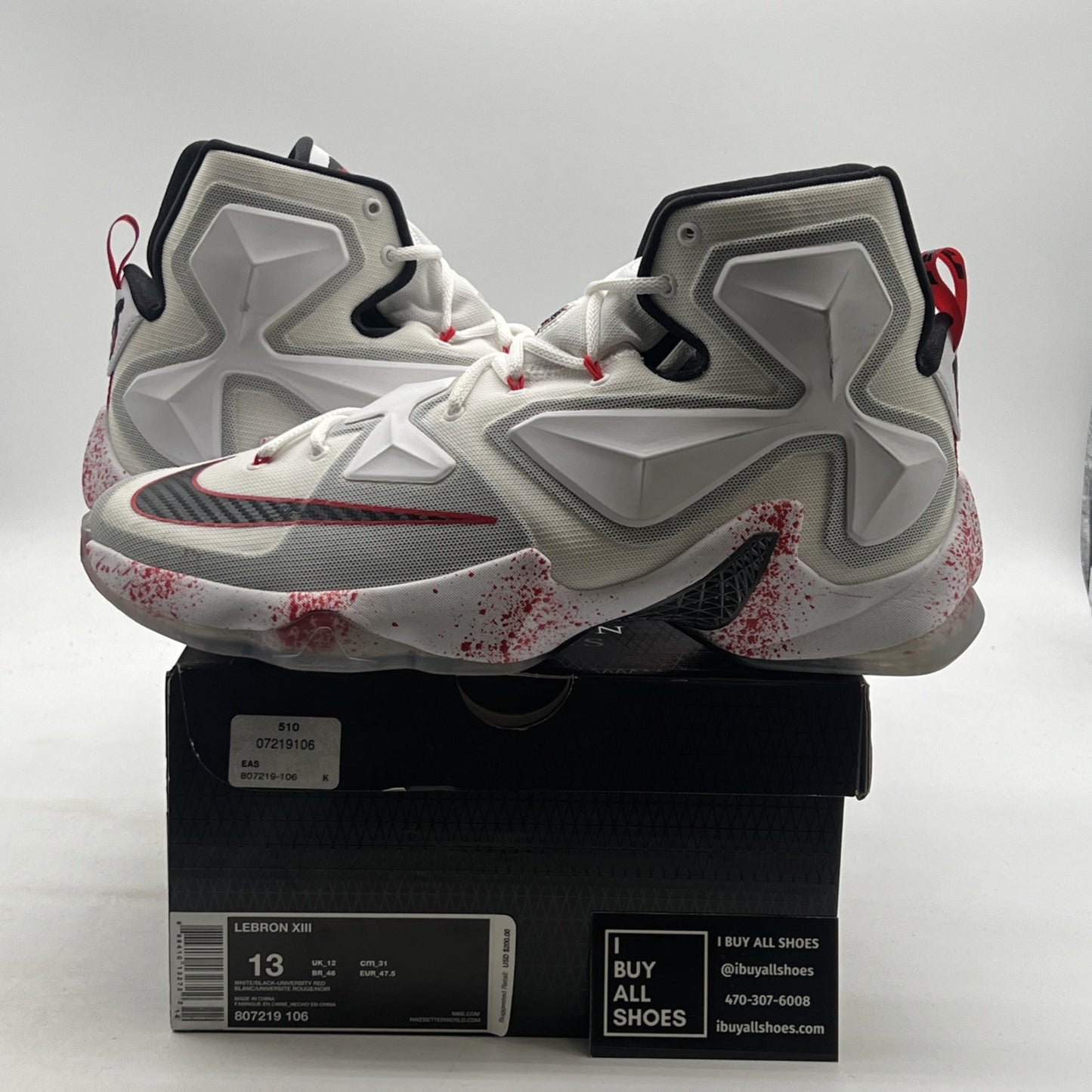 Size 13 - Nike LeBron 13 Friday the 13th (807219-106)