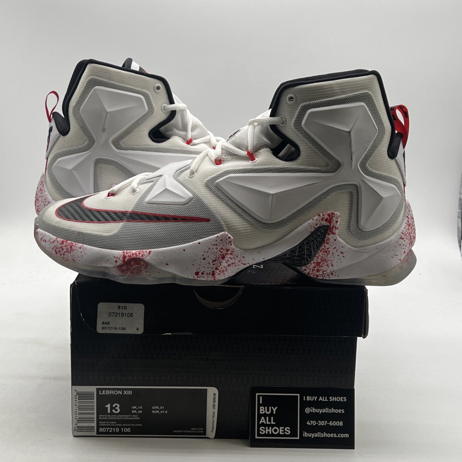 Size 13 - Nike LeBron 13 Friday the 13th (807219-106)