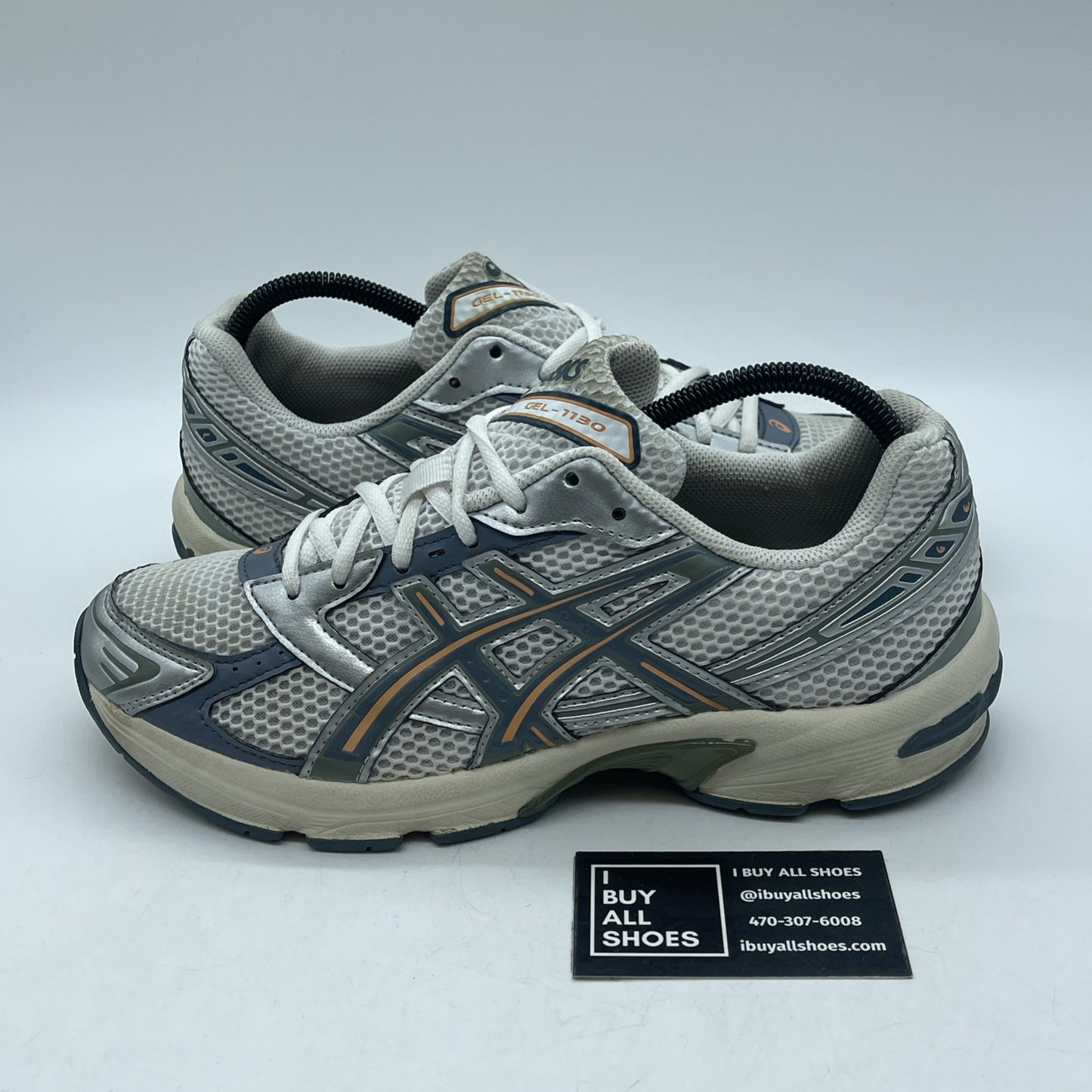 Size 9.5 - ASICS Gel 1130 White Ironclad (1201A256-110)