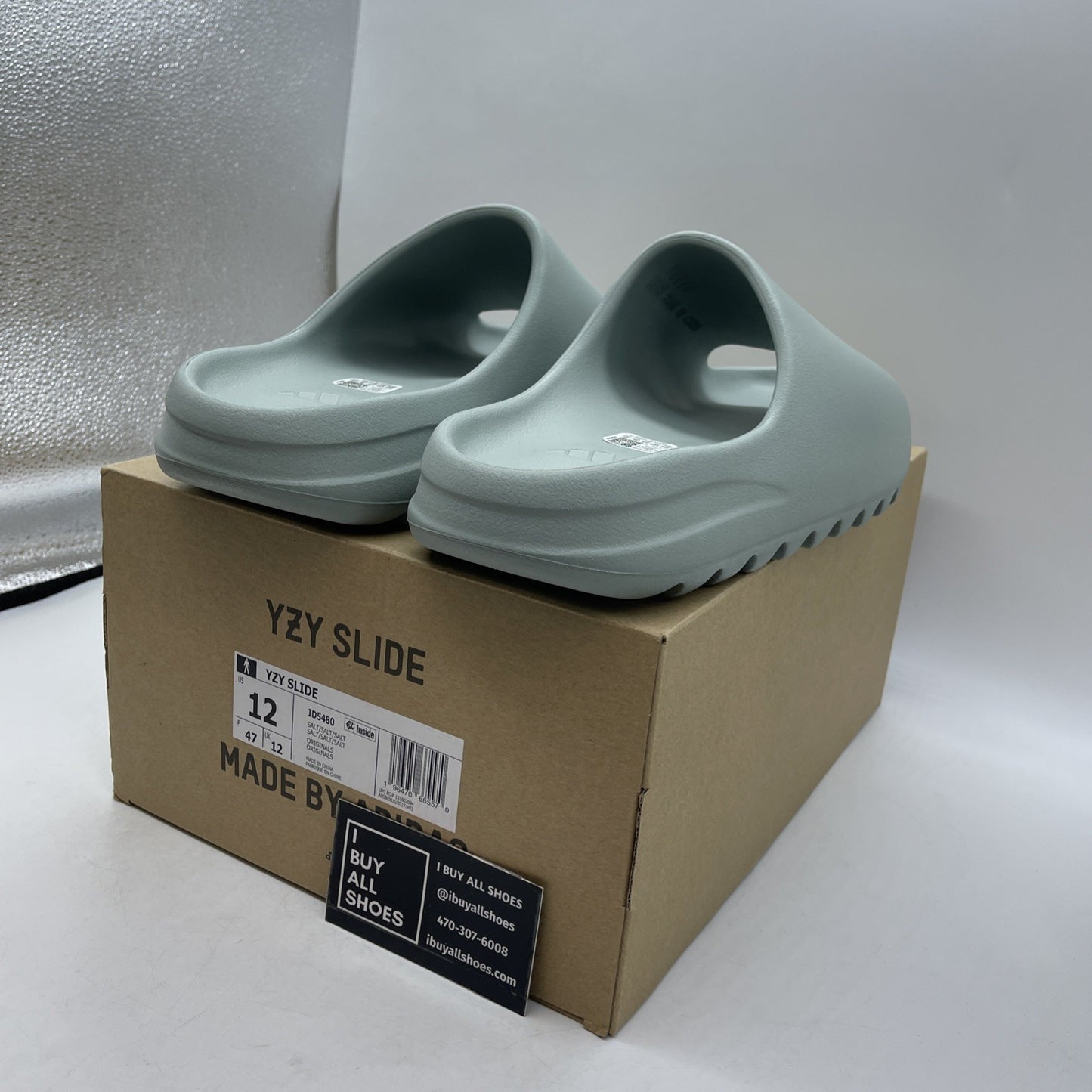 Size 12 - Adidas Yeezy Slide Salt Rubber (ID5480)