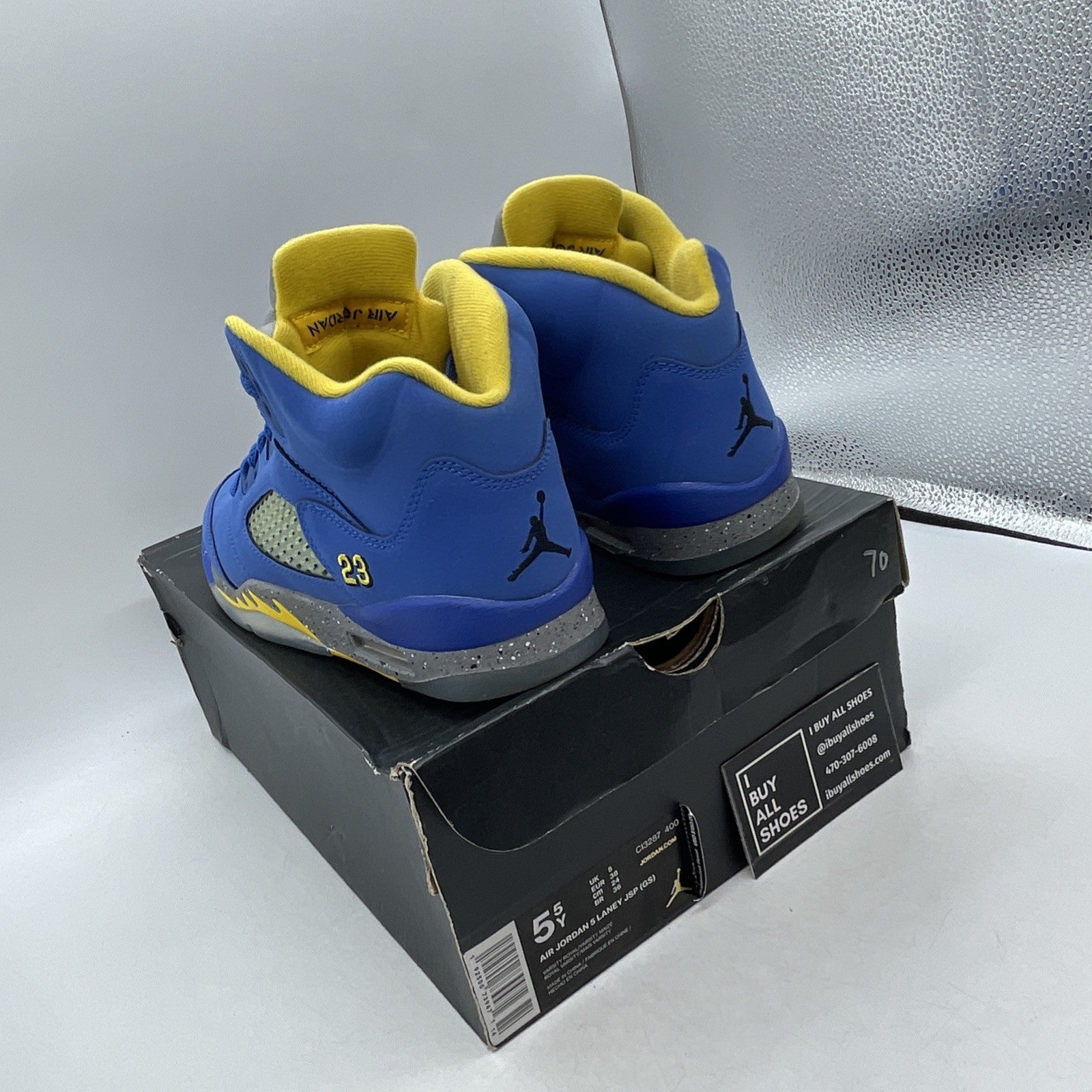 Size 5.5 (GS) - Air Jordan 5 Retro Mid Laney (CI3287-400)