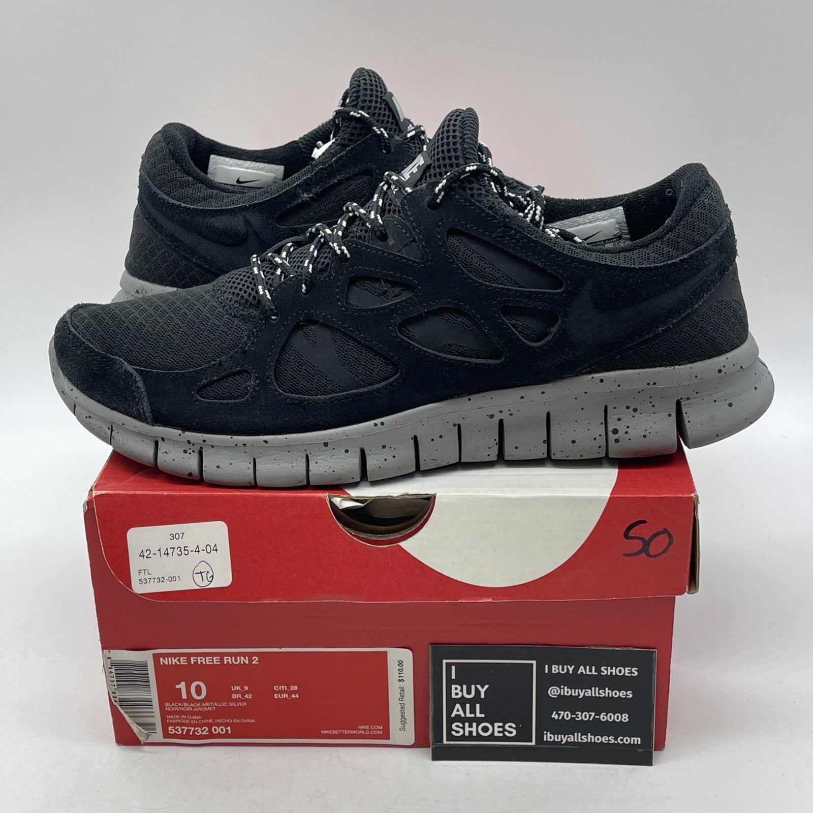 Size 10 - Nike Free Run+ 2 Qs New York (537732-001)