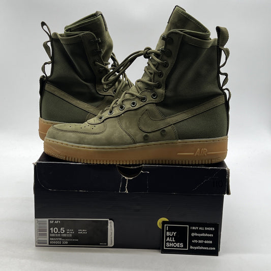 Size 10.5 - Nike SF Air Force 1 Faded Olive (859202-339)