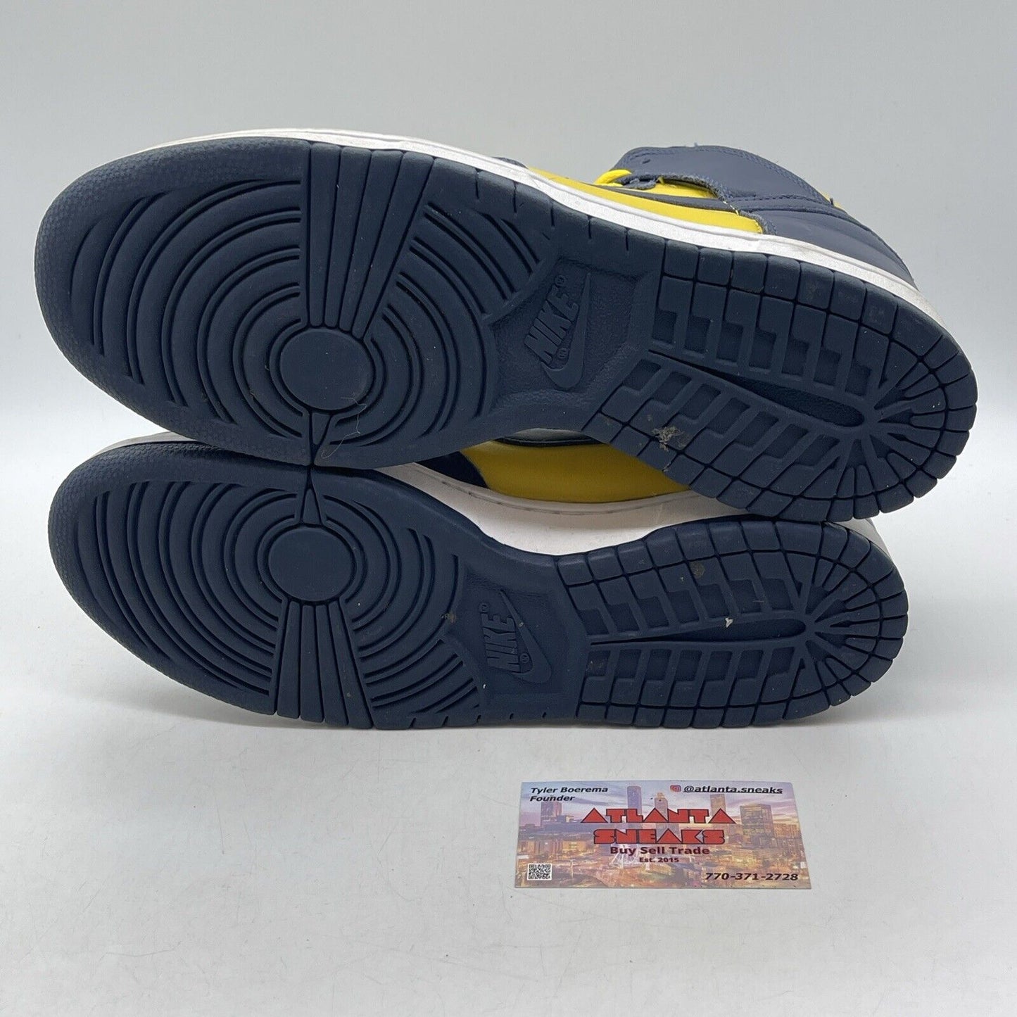 Size 9 - Nike Dunk SP 2020 High Michigan Yellow Blue Leather (CZ8149-700)