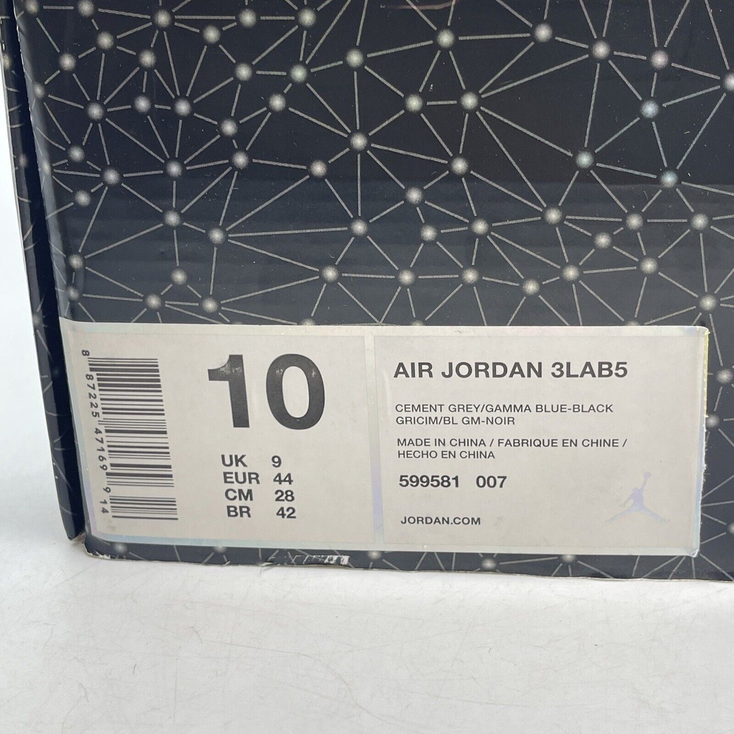 Size 10 - Air Jordan 5 Retro 3Lab5 Black Grey Blue Suede (599581-007)