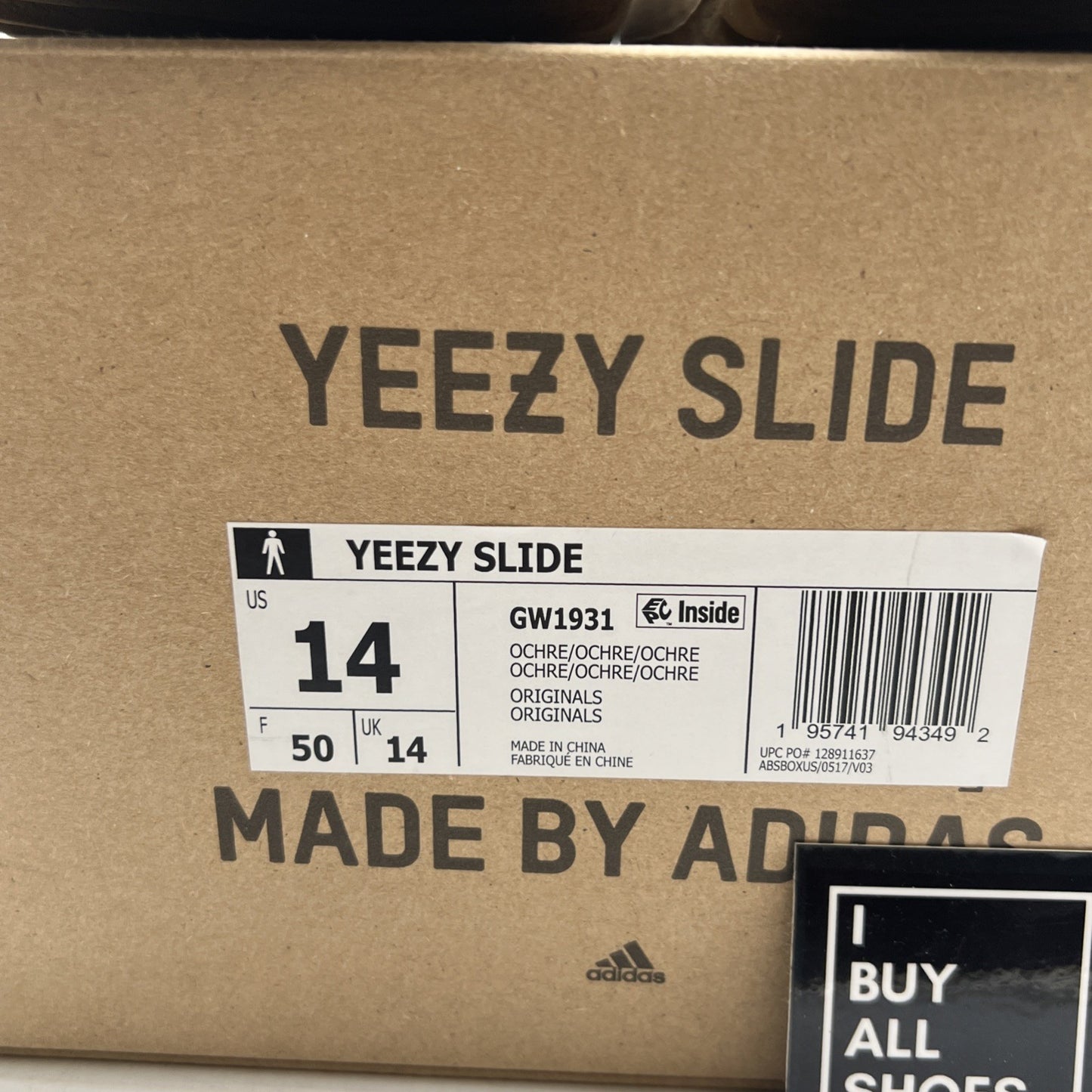 Size 14 - Adidas Yeezy Slide Ochre (GW1931)