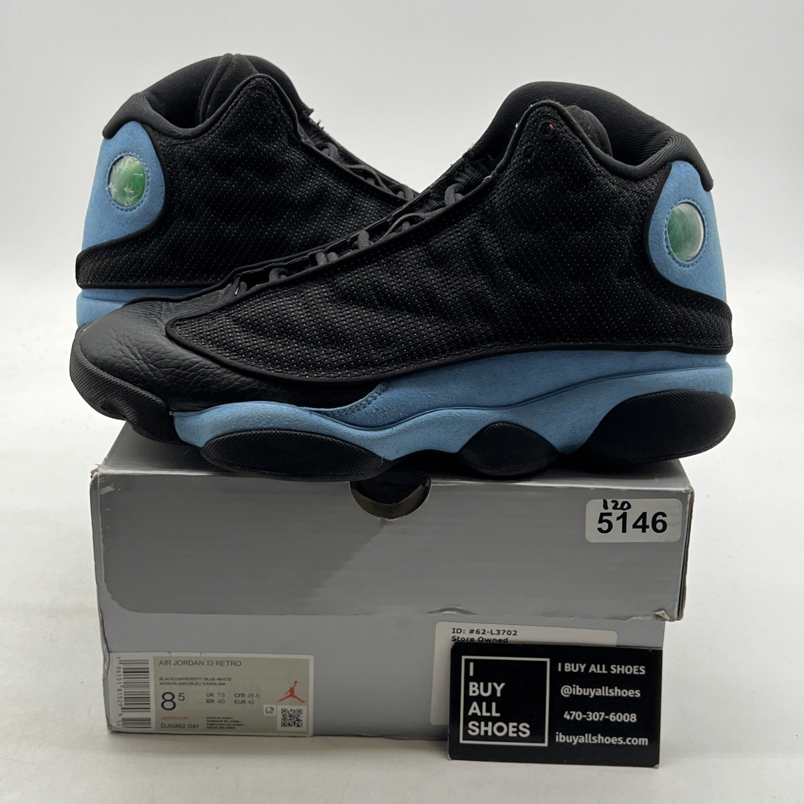Size 8.5 - Air Jordan 13 Retro Mid Black University Blue (DJ5982-041)