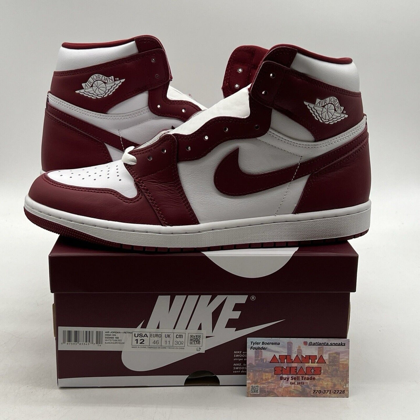 Size 12 - Air Jordan 1 Retro OG High Artisanal Red Leather. (DZ5485-160)