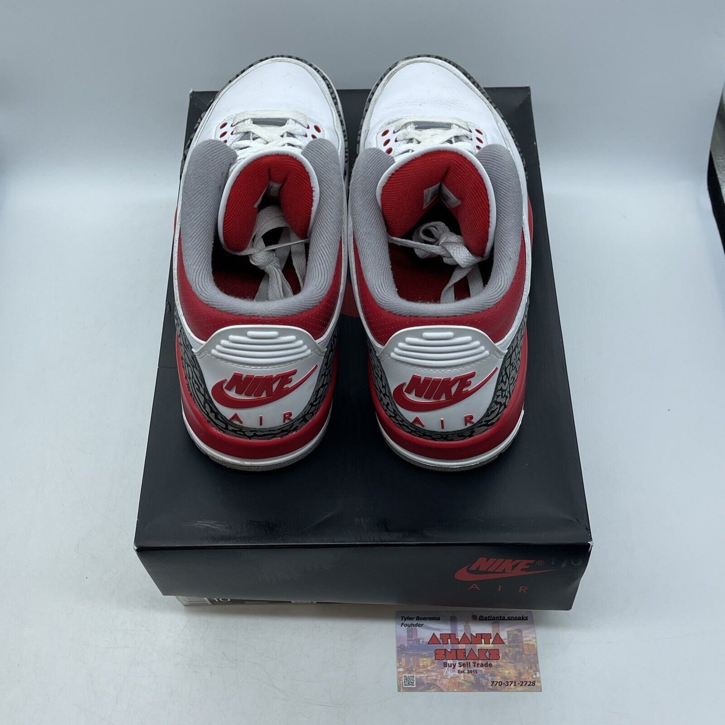 Size 10 - Jordan 3 Retro Mid Fire Red White Grey Black (DN3707-160)