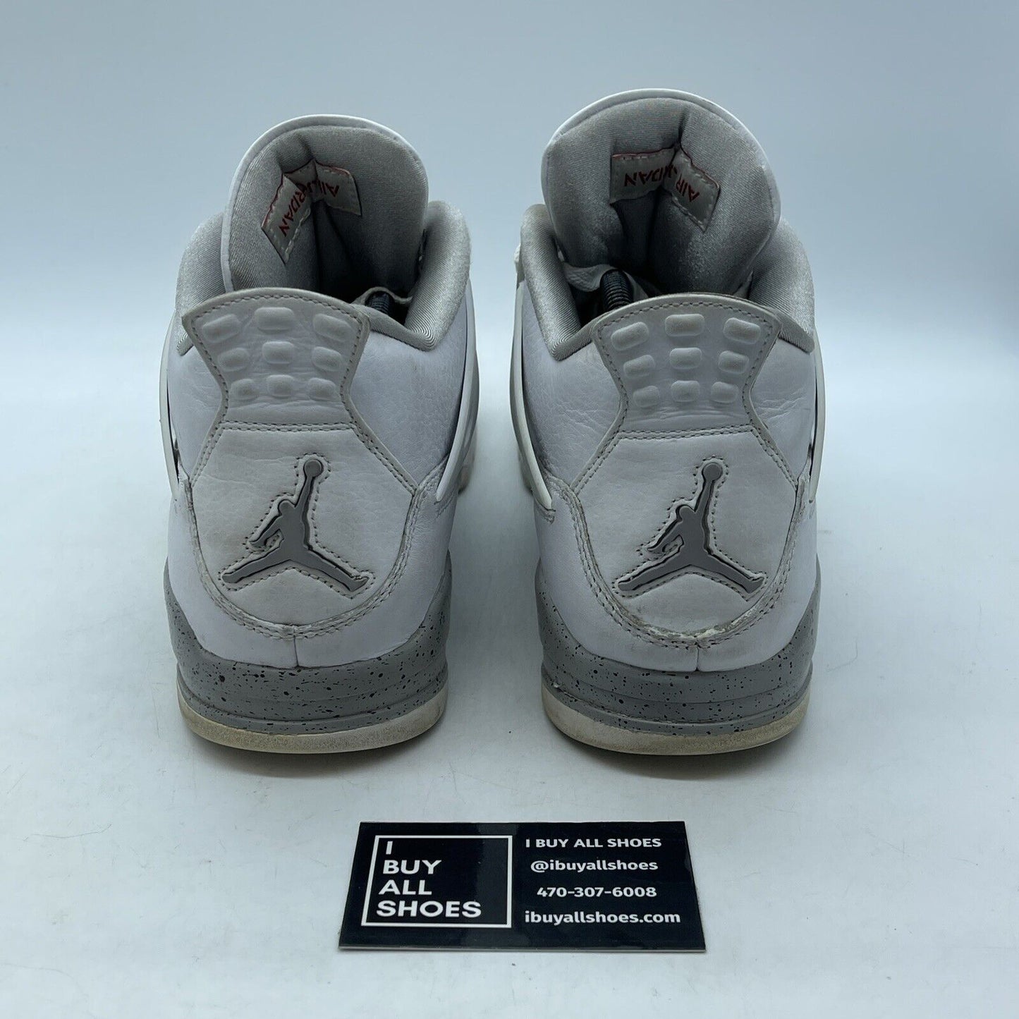 Size 9.5 - Jordan 4 Retro Mid White Oreo Grey White Leather (CT8527-100)