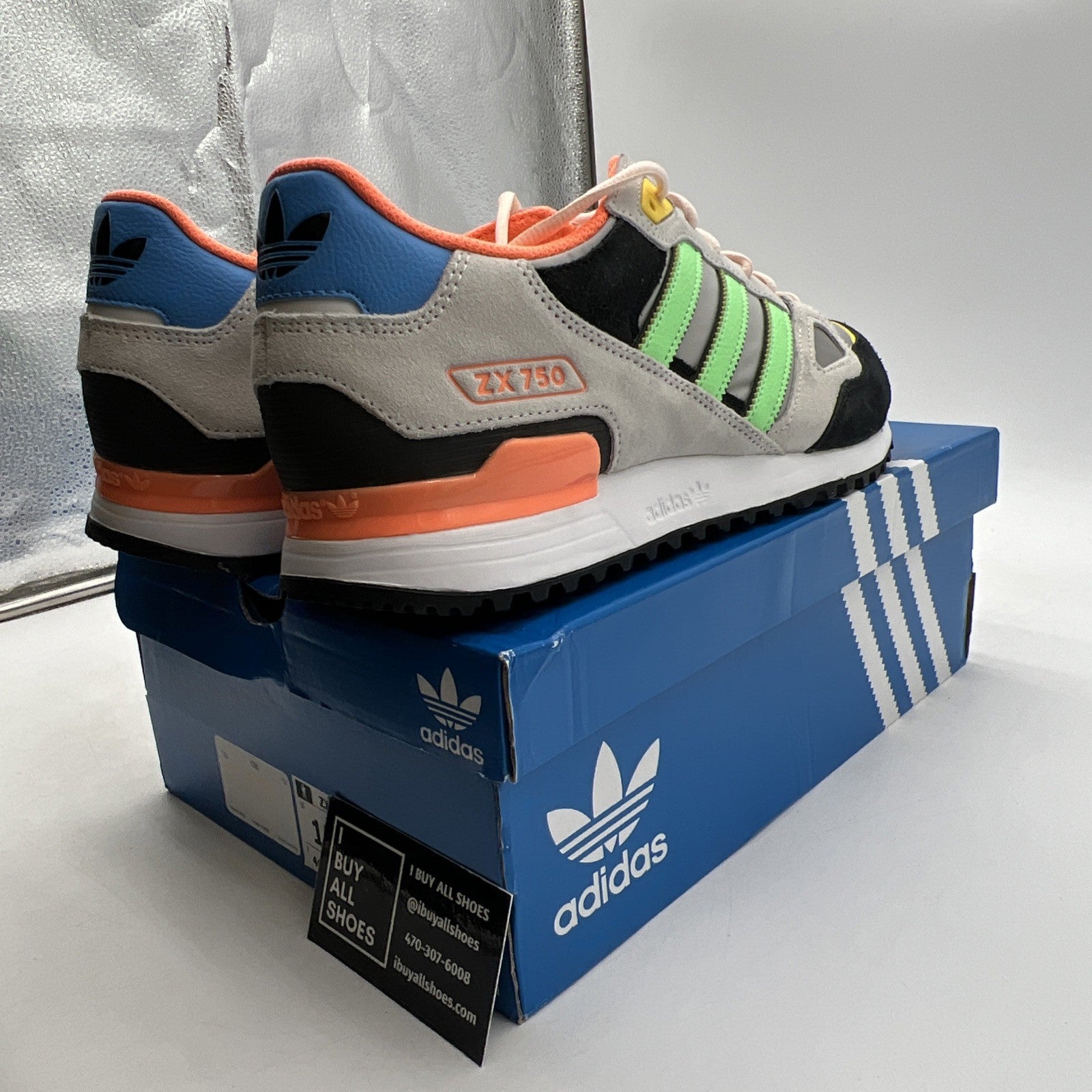 Size 12 - adidas ZX 750 White Beam Green Orange (HQ6680)