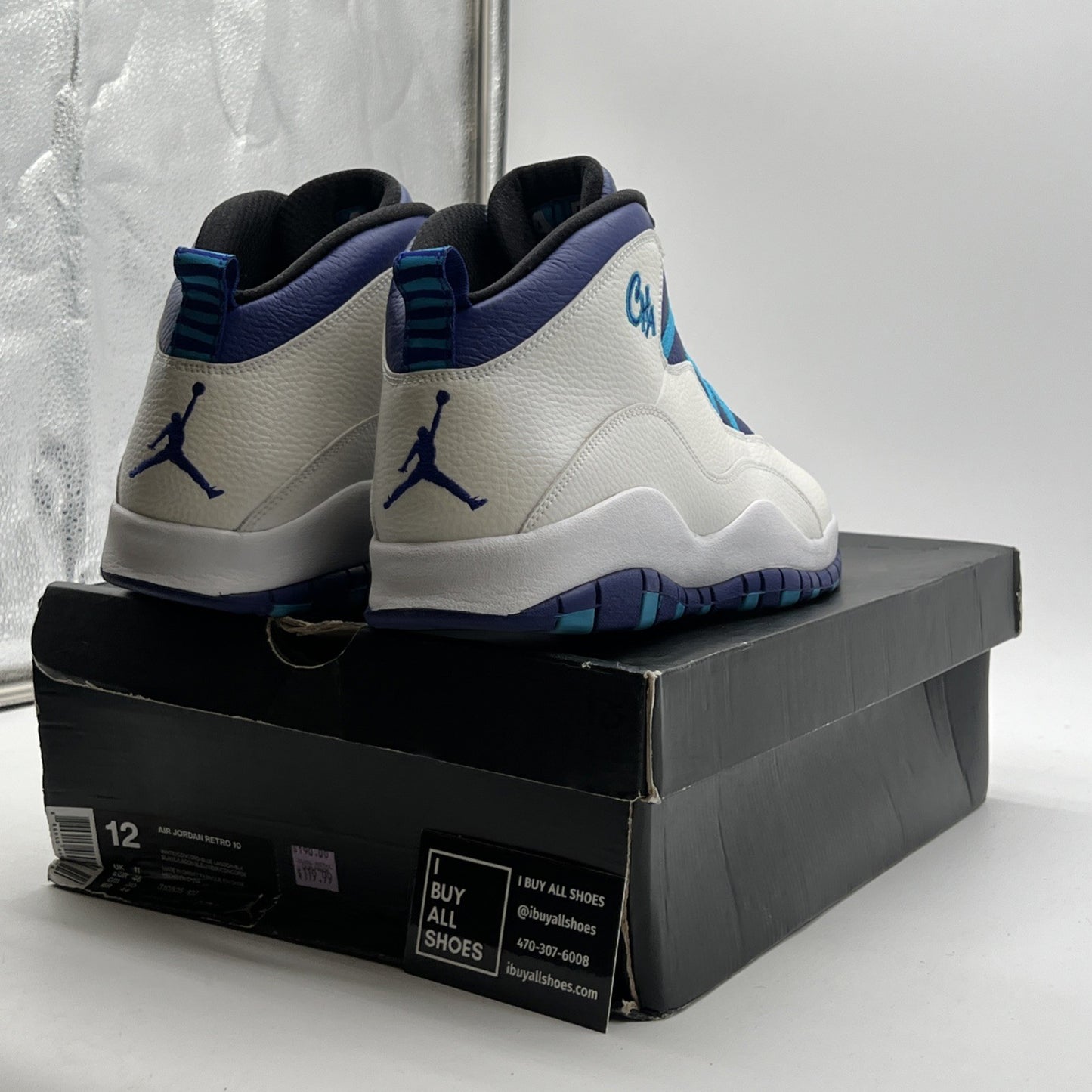 Size 12 - Air Jordan 10 Retro Charlotte Hornets (310805-107)