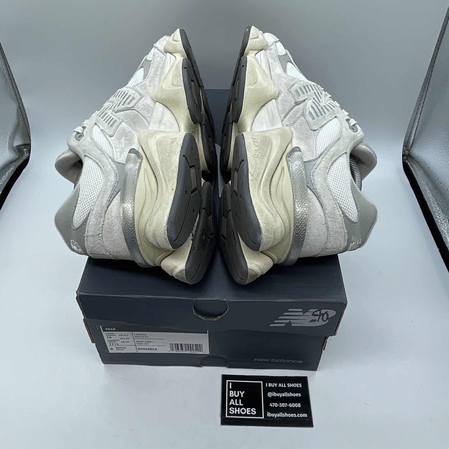Size 10 - New Balance 9060 Sea Salt Concrete Grey Suede Leather (U9060ECA)