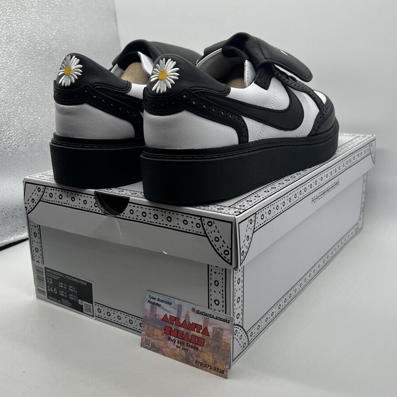 Size 13 - Nike G-Dragon x Kwondo 1 Yin-Yang White Black Leather (DH2482-101)