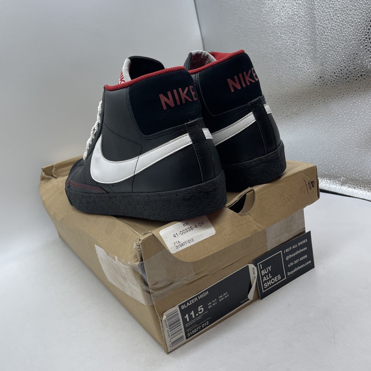Size 11.5 - Nike Blazer High Black (315877-012)