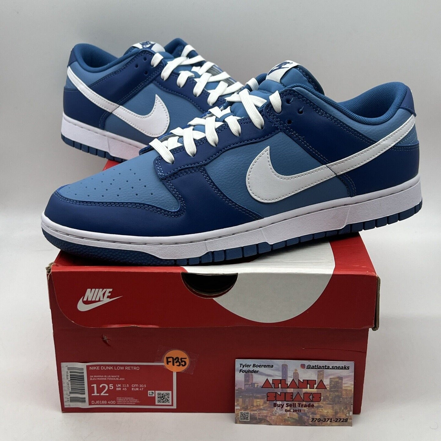 Size 12.5 - Nike Dunk Low Dark Marina Blue 2021 Brand New Og All
