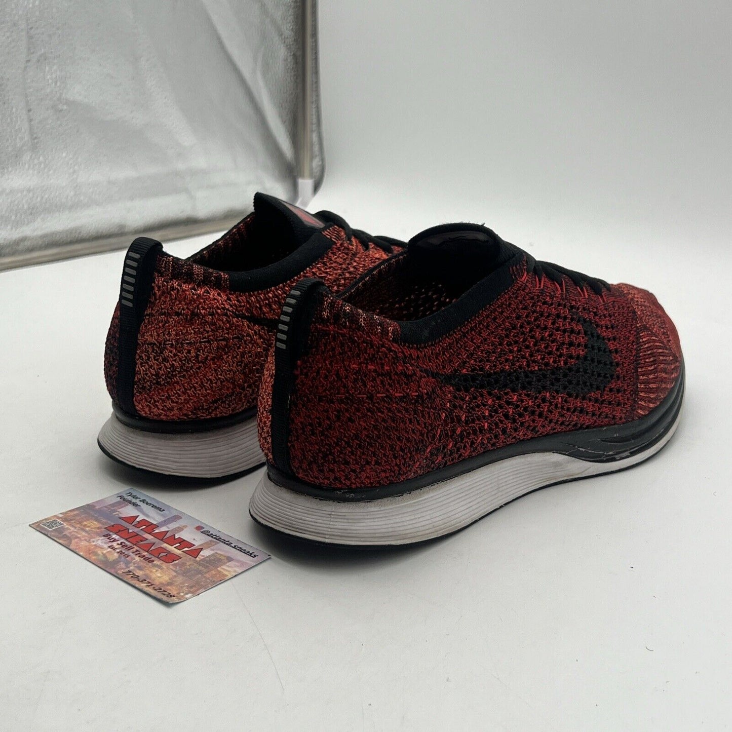 Size 12 - Nike Flyknit Racer Fire Rooster Red White Black (526628-608)