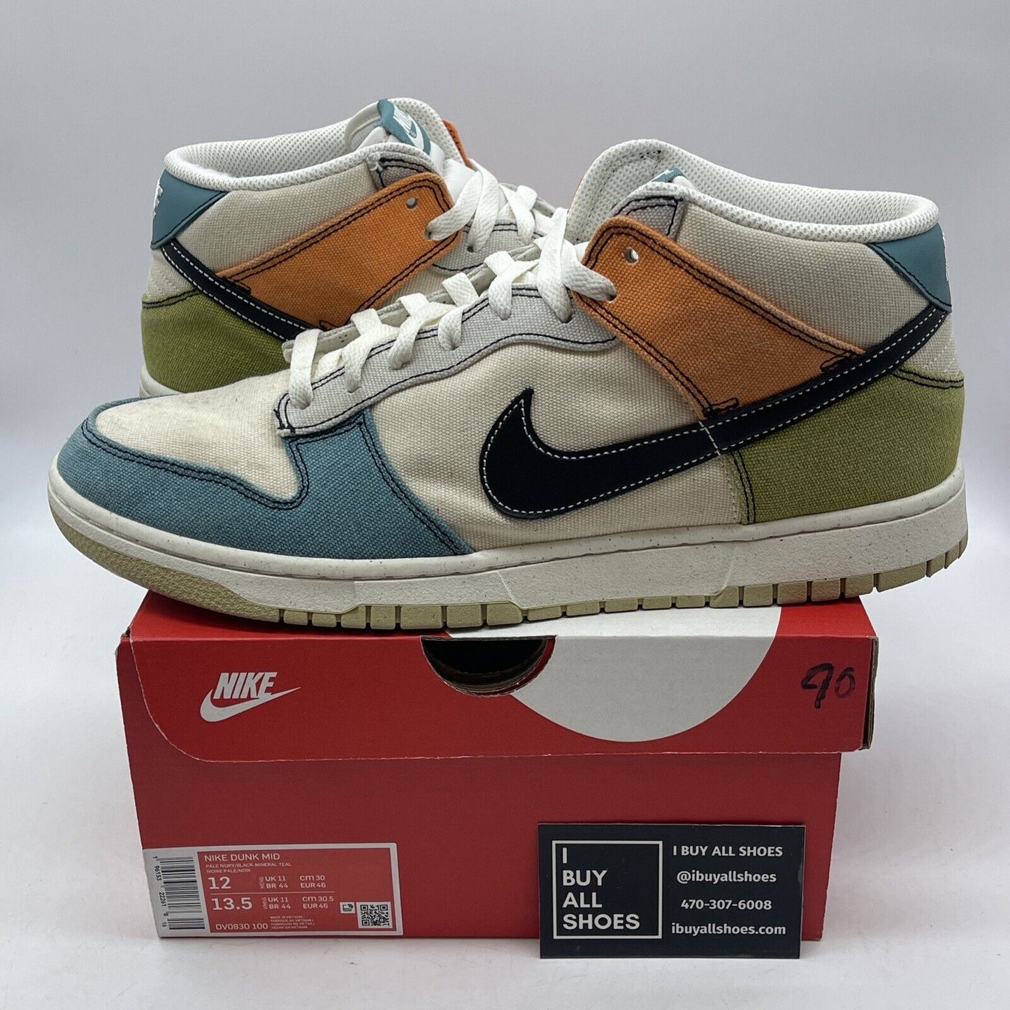 Size 12 - Nike Dunk Mid Plum Coconut Milk Green Suede Leather (DV0830-100)