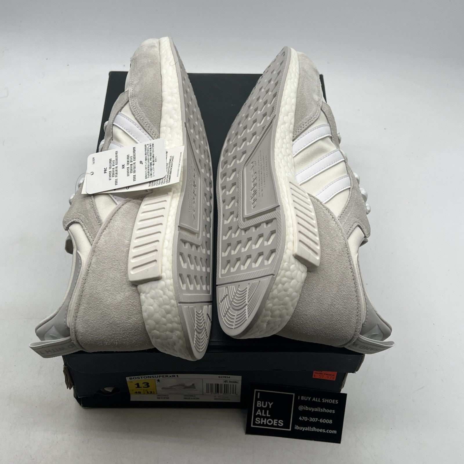 Size 13 - adidas Boston Super R1 Triple White (G27834)