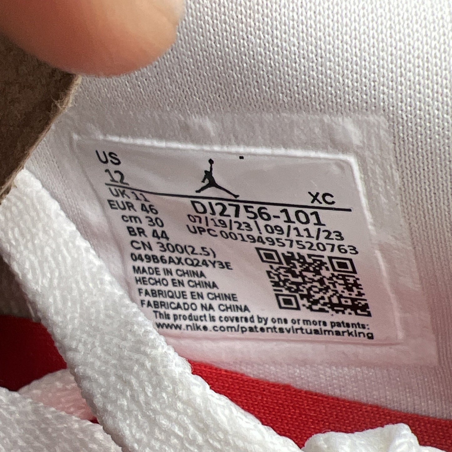 Size 12 - Air Jordan 1 Centre Court Banned (DJ2756-101)