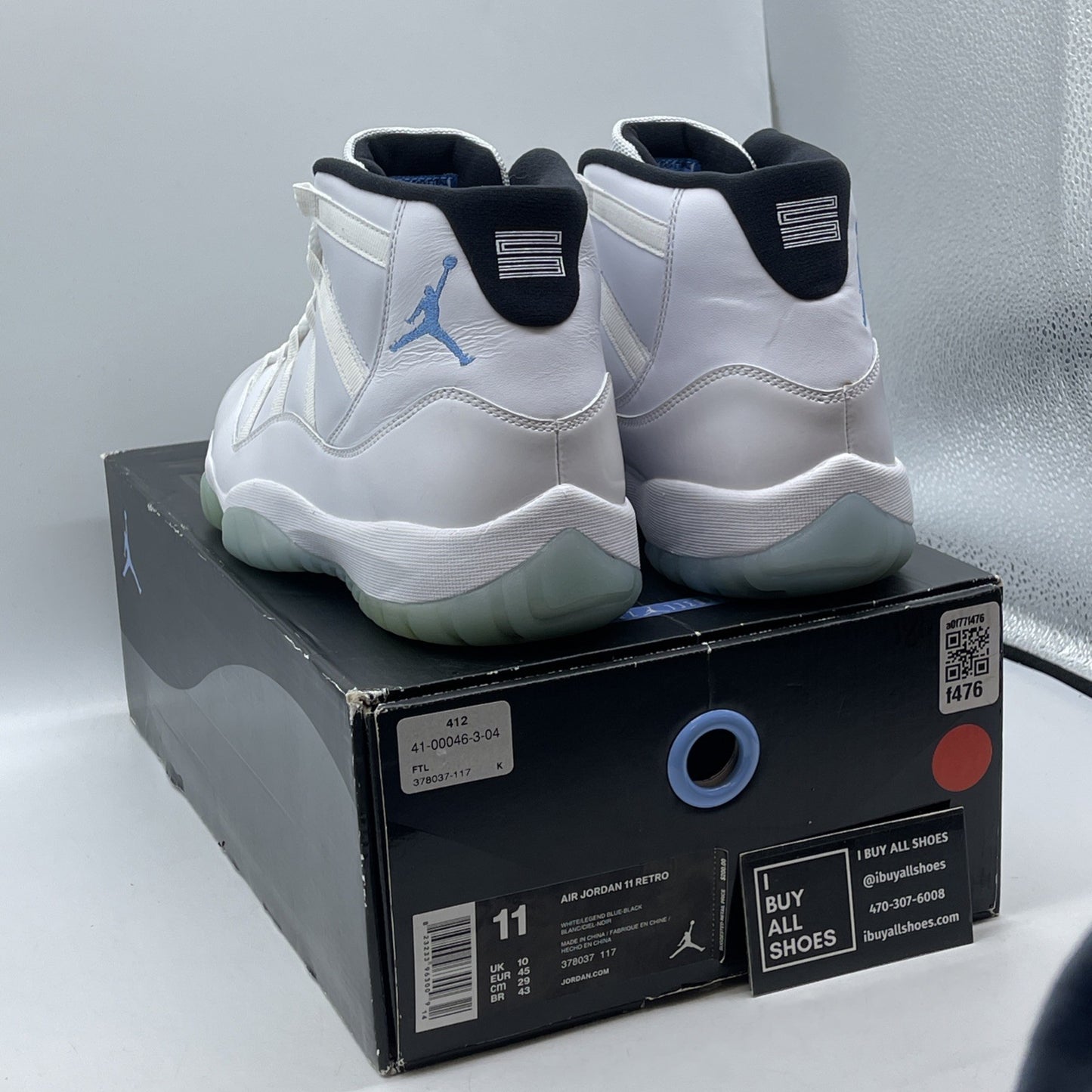 Size 11 - Air Jordan 11 Retro High Legend Blue White Leather (378037-117)