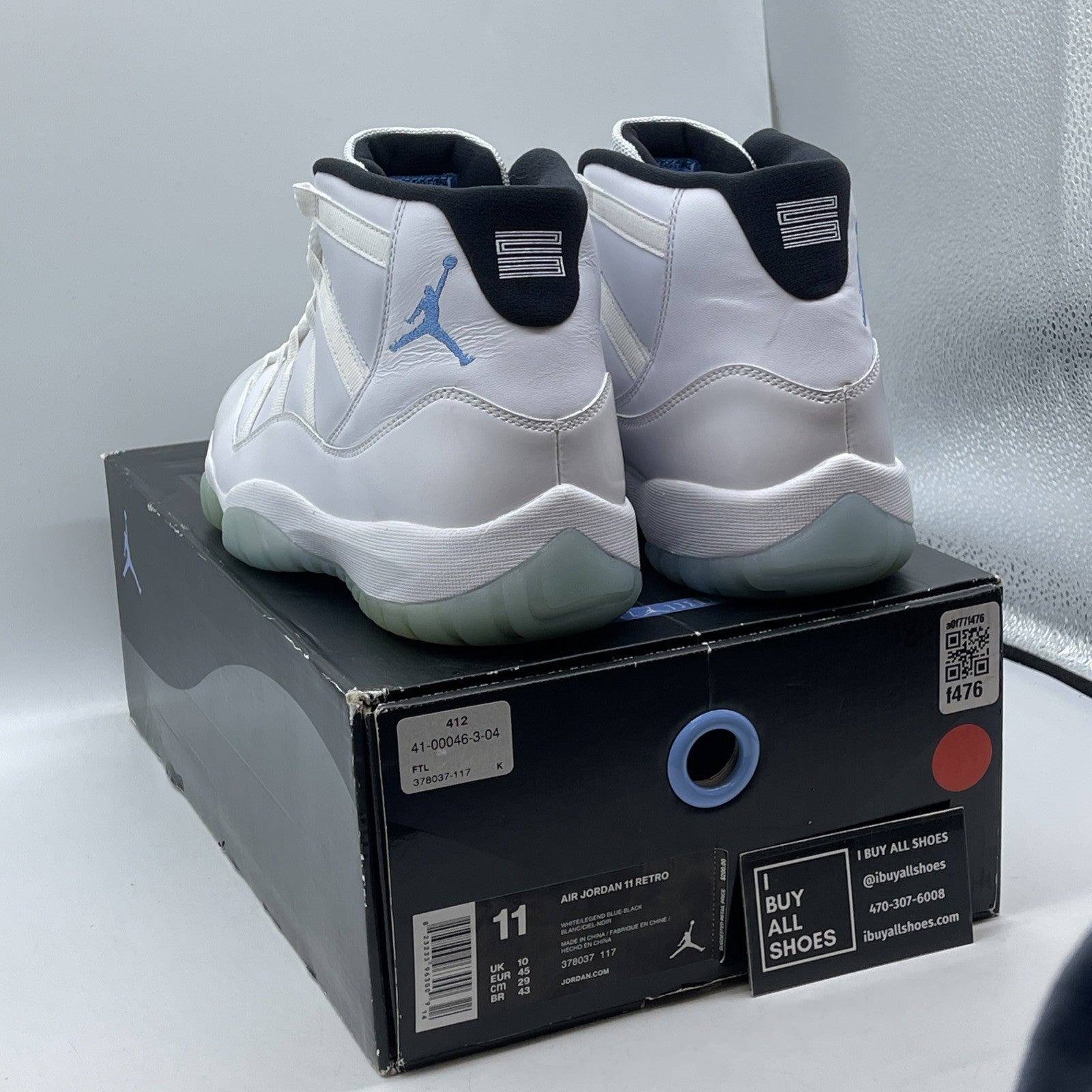 Size 11 - Air Jordan 11 Retro High Legend Blue White Leather (378037-117)
