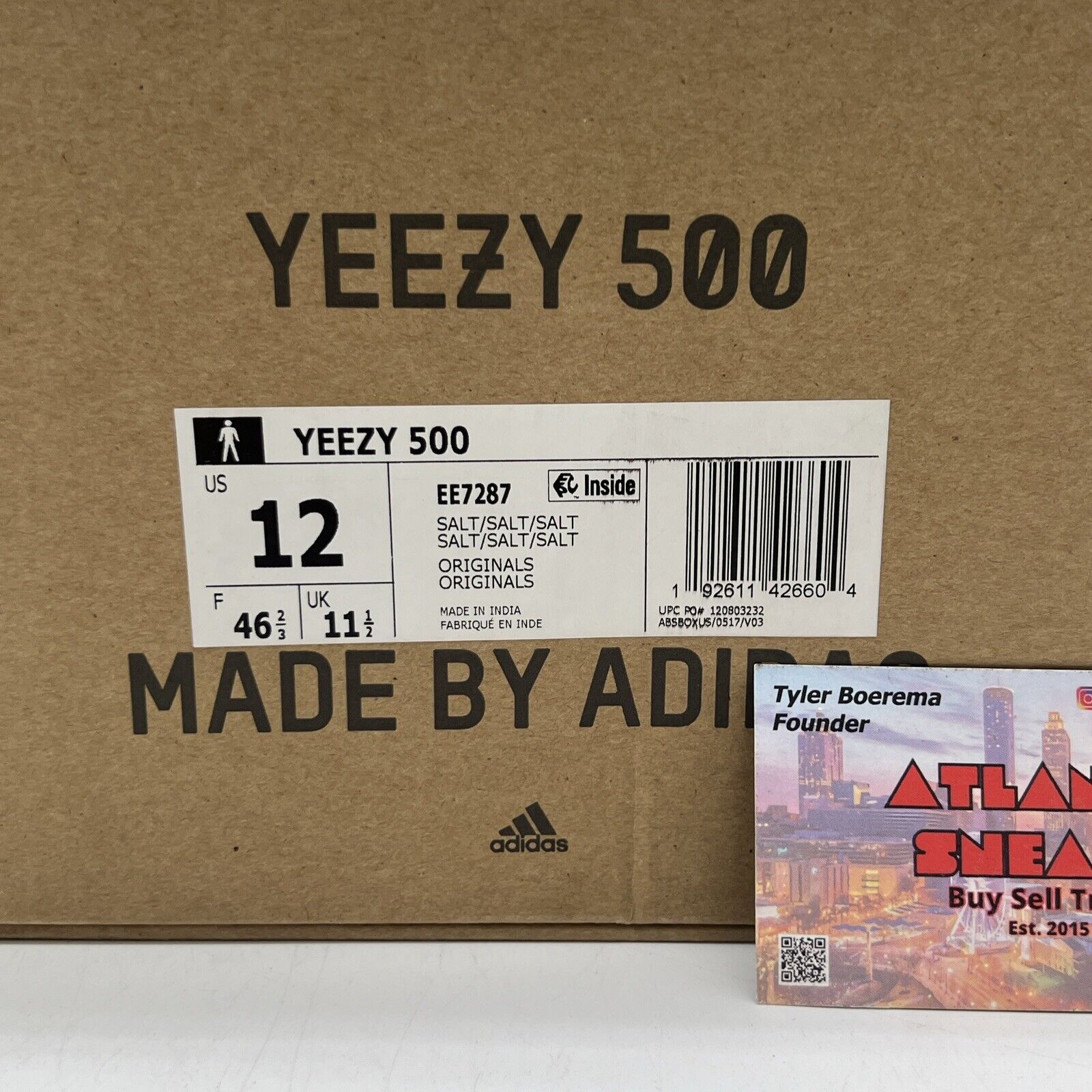 Size 12 - adidas Yeezy 500 Salt Suede (EE7287)