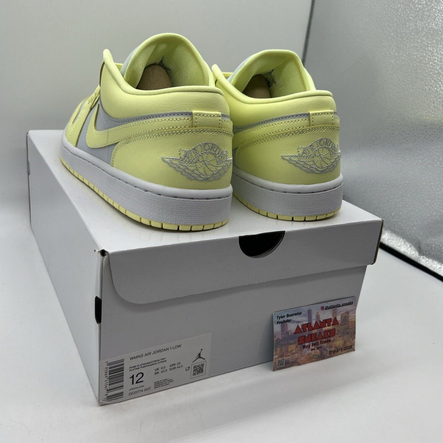 Size 12 - Jordan 1 Low Lemonade Brand New Og All