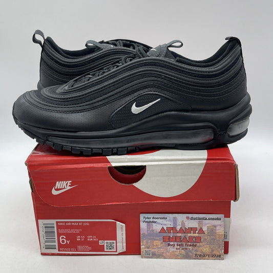 Size 6Y (GS) - Nike Air Max 97 Low Black White Leather Suede (921522-011)