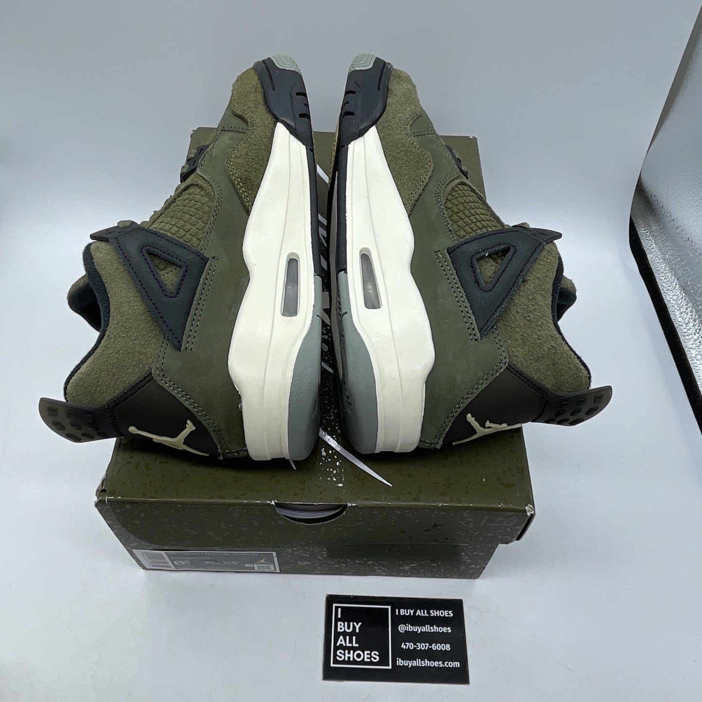 Size 6.5Y (GS) - Jordan 4 SE Retro Low Craft - Olive Black Suede (FB9928-200)