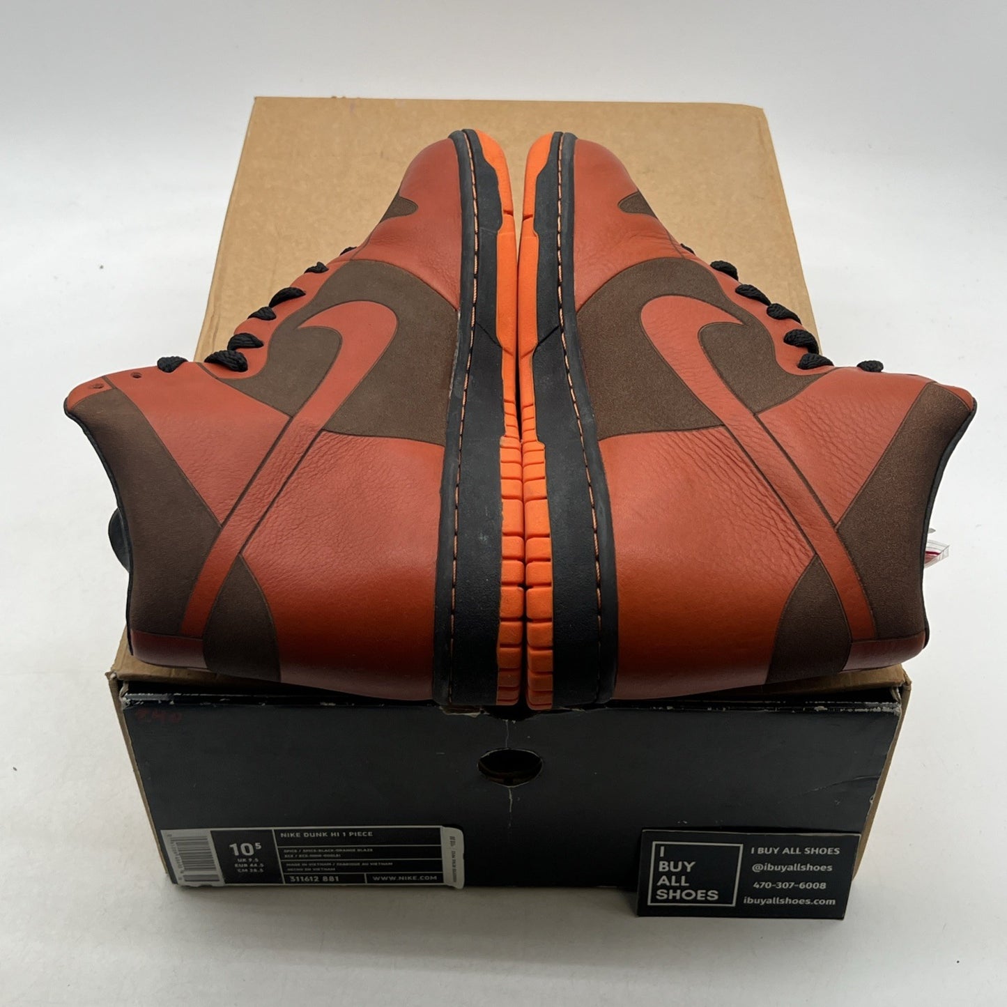 Size 10.5 - Nike Dunk 1 Piece High Laser Spice (311612-881)