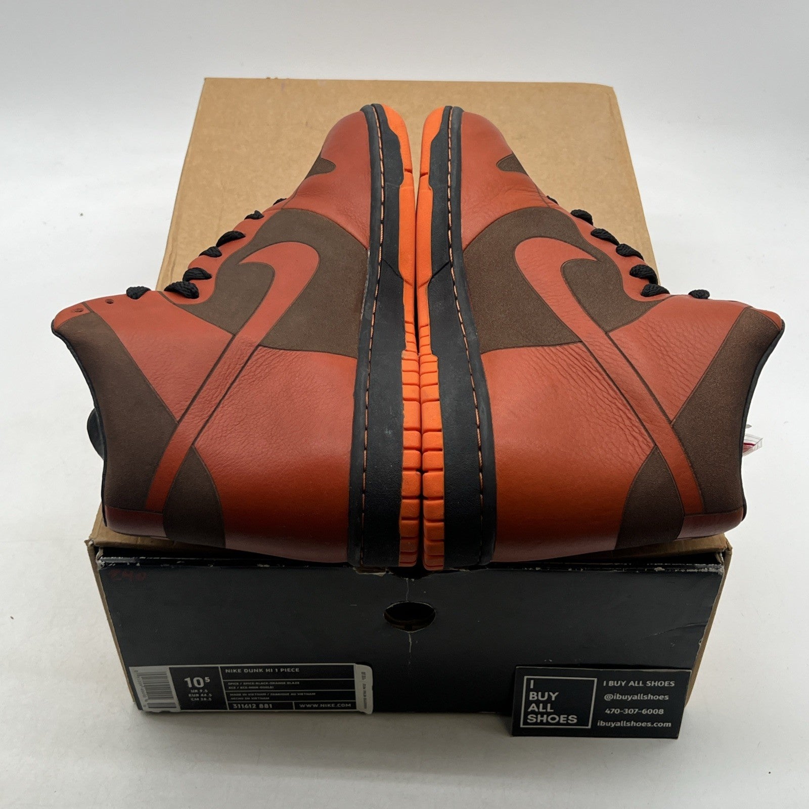 Size 10.5 - Nike Dunk 1 Piece High Laser Spice (311612-881)