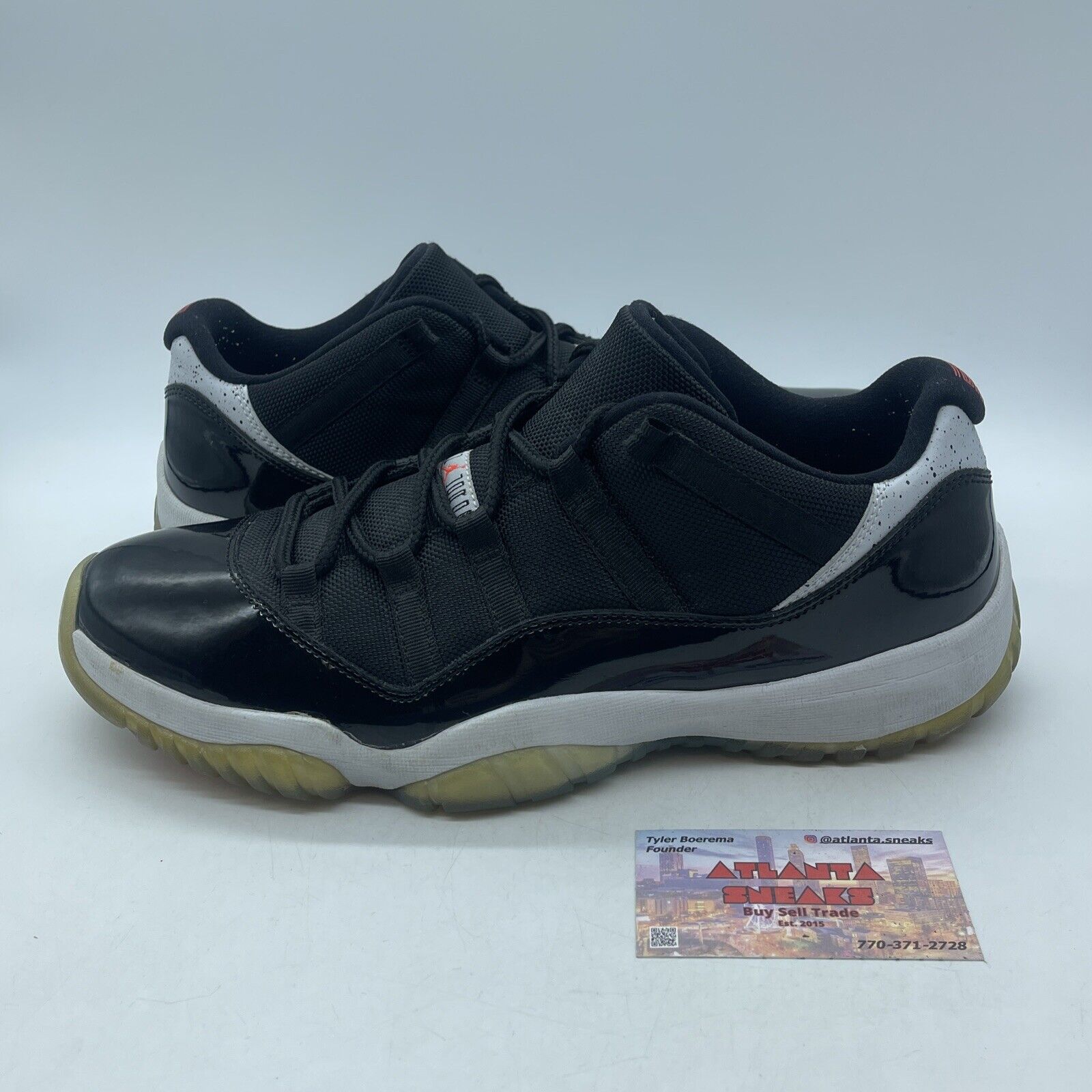 Size 12 - Air Jordan 11 Retro Low Infrared 23 Black Suede Leather (528895-023)