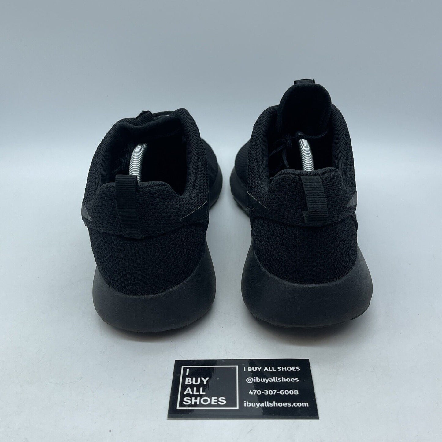 Size 12 - Nike Roshe Run Triple Black Suede Leather (511881-026)