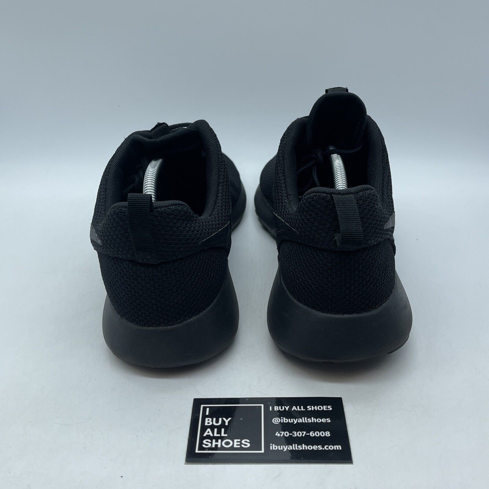 Size 12 - Nike Roshe Run Triple Black Suede Leather (511881-026)