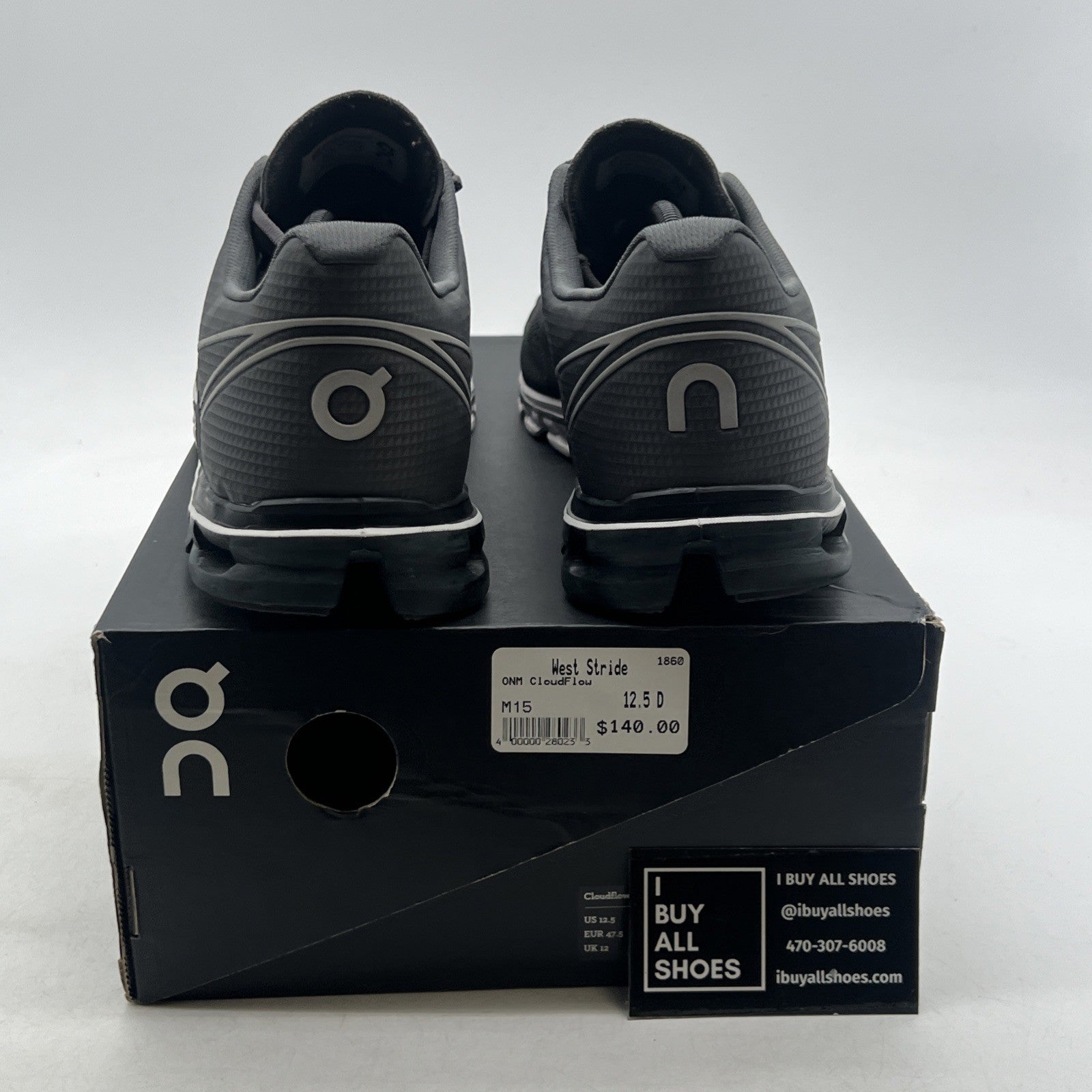 Size 12.5 - On Cloud Mens Running Athletic Shoes Dark Grey