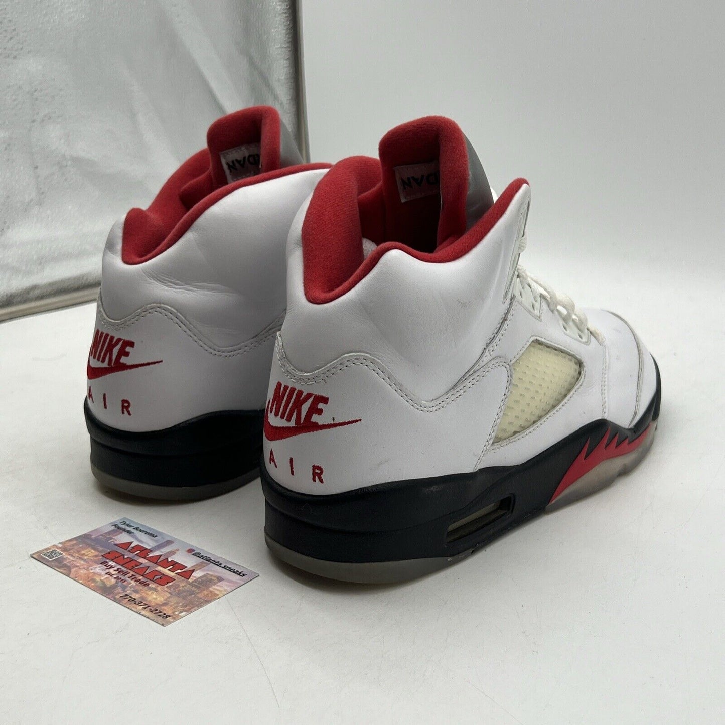 Size 10 - Jordan 5 Retro Mid Fire Red White Red Black Leather (DA1911-102)